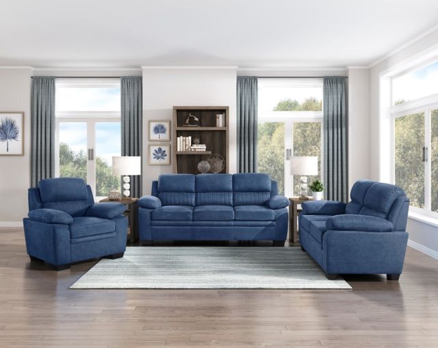 Homelegance® Holleman Blue Loveseat-1