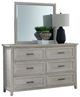 John Thomas Furniture® Sanibel Bedroom Macchiato 6-Drawer Dresser with Mirror-0