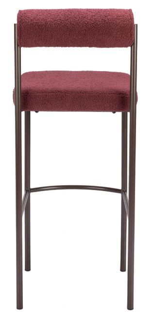 Zuo® Modern Livorno Bronze/Red Barstool-3
