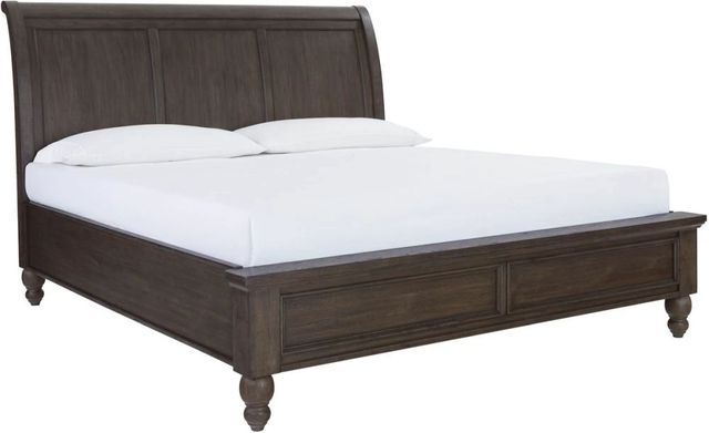 aspenhome® Cambridge Cracked Pepper King Sleigh Bed-0