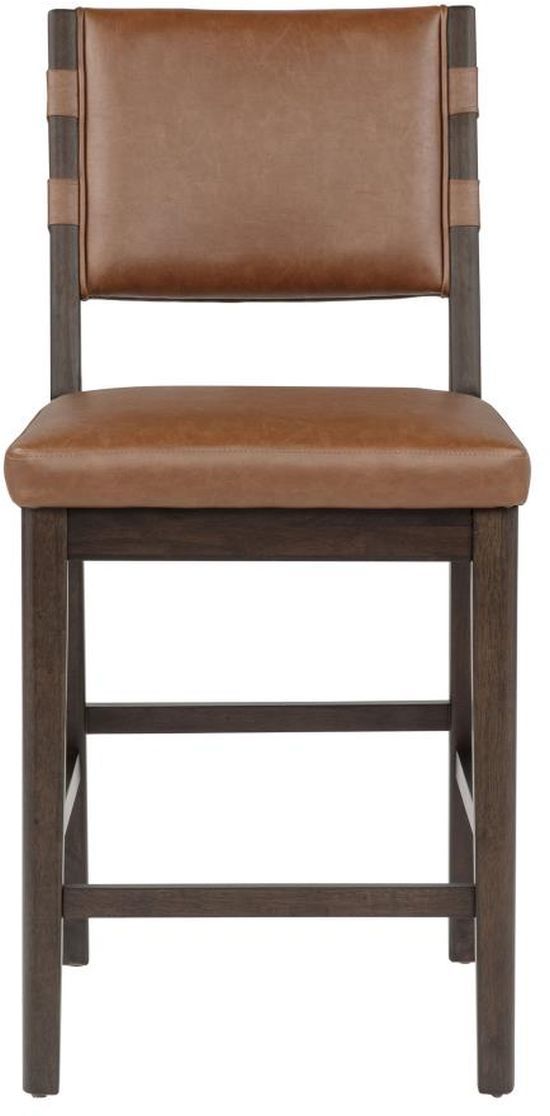 Coaster® Tegan 2-Piece Coffee Bean/Cognac Upholstered Counter Chair Set-4