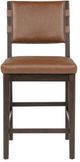Coaster® Tegan 2-Piece Coffee Bean/Cognac Upholstered Counter Chair Set-4