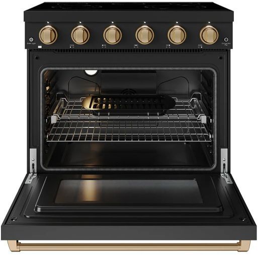 Thor Kitchen® Gordon Ramsay 36" Black/Bronze Freestanding Pro Style Electric Range-1