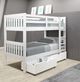 Donco Kids Austin Mission White Twin/Twin Bunk Bed with Drawer Storage-1