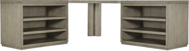 Hooker® Furniture Linville Falls Mink Corner Combo Desk with Two Open Shelves-1