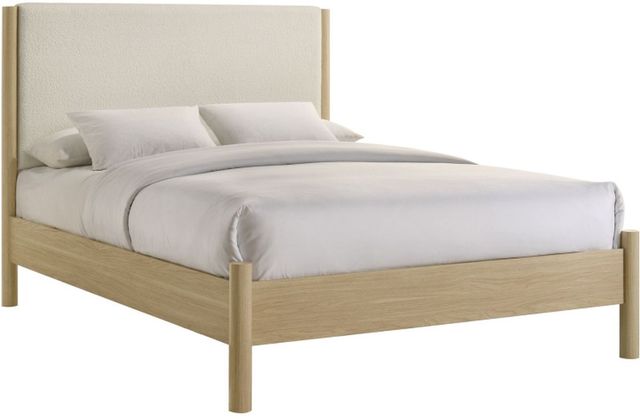 Elements International Jonas 3-Piece Natural/White Full Upholstered Bedroom Set-2