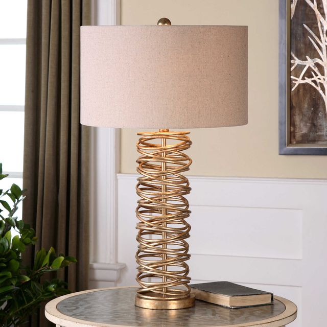 Uttermost® Amarey Antiqued Silver Champagne Table Lamp-1