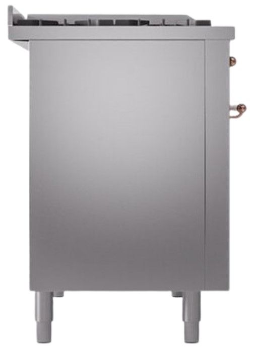 Ilve® Nostalgie II Series 48" Stainless Steel Pro Style Dual Fuel Range-2