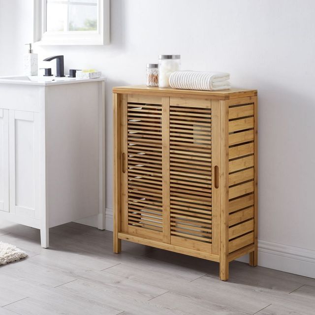 Linon Bracken Natural Floor Cabinet-1