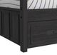 Elements International Hampton Kids Charcoal Youth Twin/Twin Bunk Bed with Ladder and Trundle-4