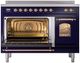 Ilve® Nostalgie II Series 48" Blue Pro Style Induction Range-2