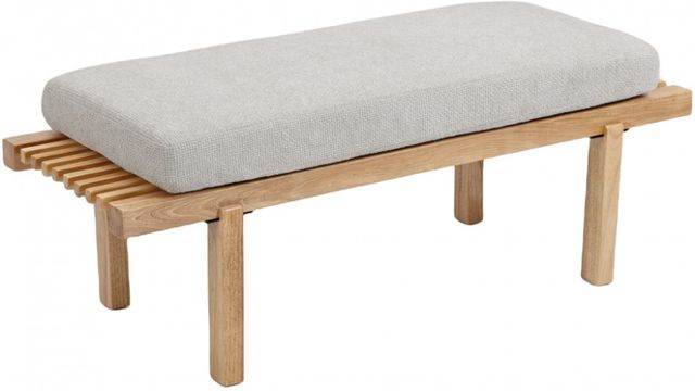 Meridian Furniture Naya Cream/Natural Bench with Cushion-0