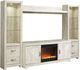 Signature Design by Ashley® Bellaby Whitewash 4-Piece Entertainment Center with Fireplace-0