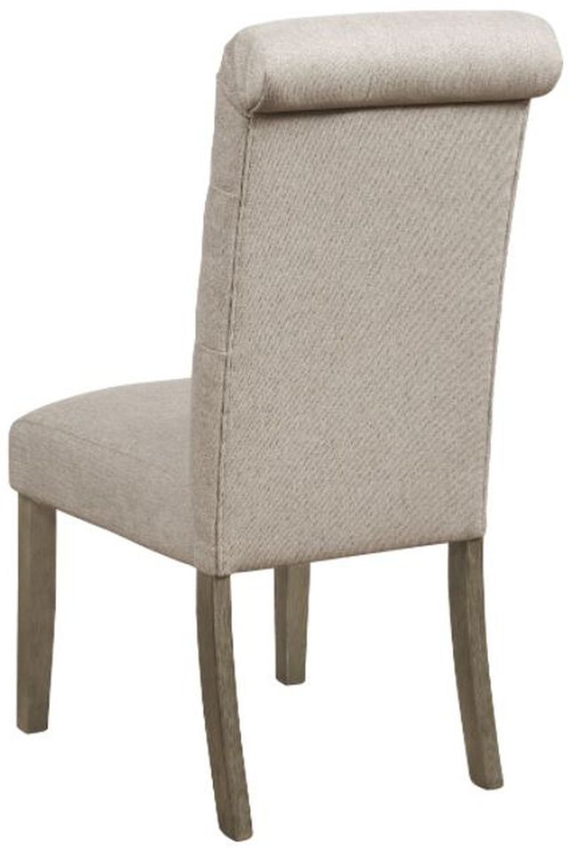 Coaster® Balboa 2-Piece Rustic Brown/Beige Tufted Back Side Chairs-1