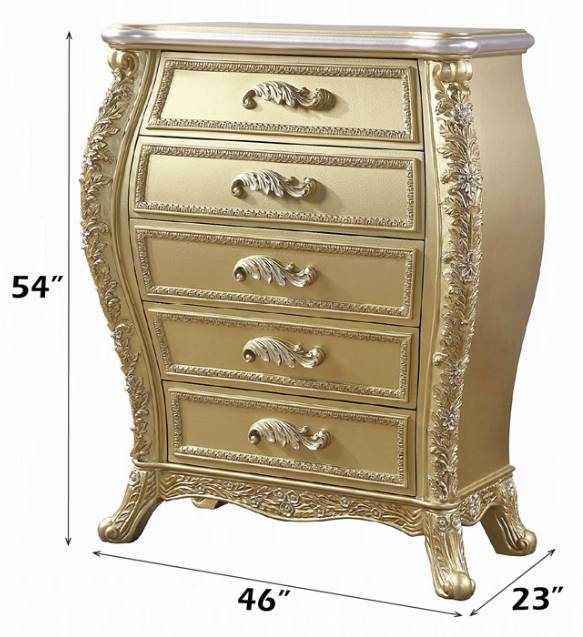 Acme Furniture Cabriole Upholstered Bed - Thumbnail 4