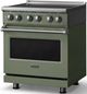 Viking® 5 Series 30" Eucalyptus Pro Style Induction Range with Polished Chrome Trim-3
