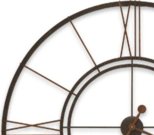 Decor-Rest® Furniture LTD Roman Rustic Black Wall Clock-1