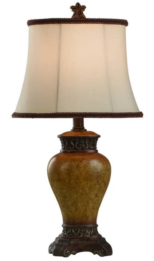 Stylecraft Maximus Bronze/Ivory Table Lamp -0