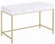 ACME Furniture Ottey Gold/White High Gloss Writing Desk-0