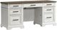 Intercon Drake French Oak/Rustic Gray Executive Desk-0