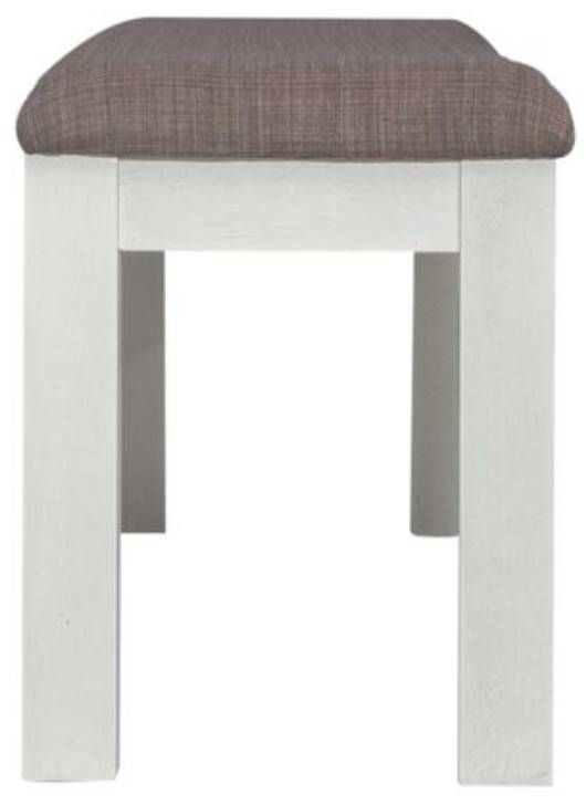 Liberty Furniture Brook Bay Gray/Textured White Upholstered Dining Bench-3