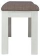Liberty Furniture Brook Bay Gray/Textured White Upholstered Dining Bench-3