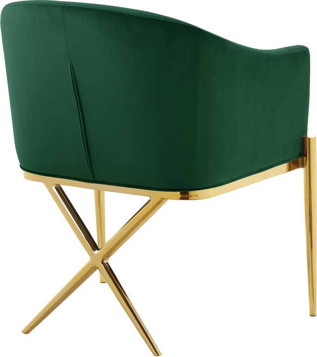 Meridian Furniture Xavier Green/Gold Velvet Dining Chair-2