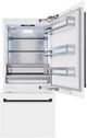 ZLINE Autograph Edition 36" 19.8 Cu. Ft. White Matte Built-In Bottom Freezer Refrigerator with Water Dispenser, Ice Maker, and Matte Black Accents-3
