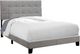 Lit à panneaux double XL en tissu gris Monarch Specialties®-2