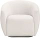 TOV Furniture Jordan Cream Velvet Swivel Accent Chair-3