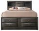 ACME Furniture Ireland Gray Queen Bookcase Bed-1