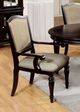 Furniture of America® Harrington Dark Walnut/Tan 2-Piece Dining Side Chair Set-0