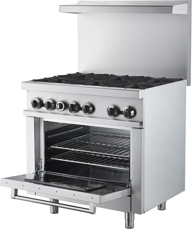 FORNO® 36" Stainless Steel Commercial Freestanding Gas Range -4