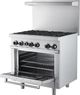 FORNO® 36" Stainless Steel Commercial Freestanding Gas Range -4