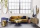 Moe's Home Collection Spotted Goat Cream Leopard Fur Pouf-4