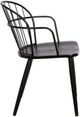 Armen Living Bradley Black Arm Chair-3
