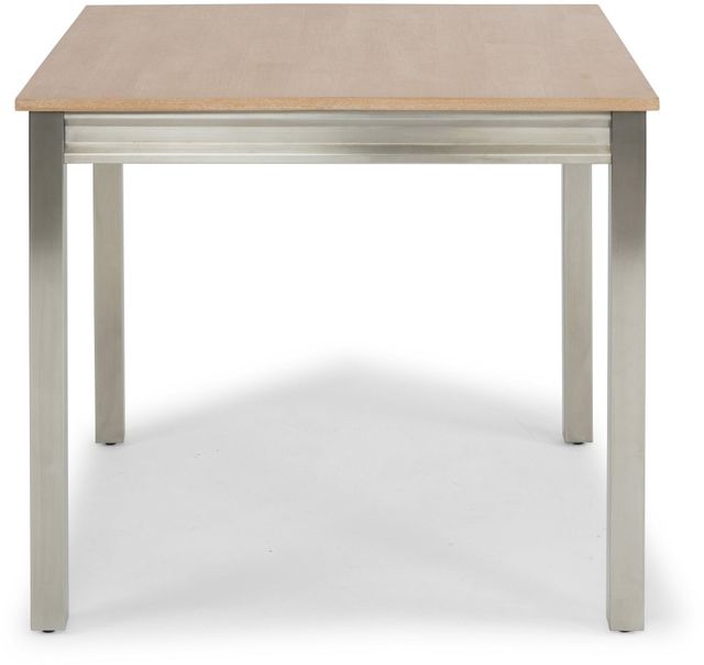 homestyles® Sheffield Brown Square Dining Table with Stainless Steel Frame-2