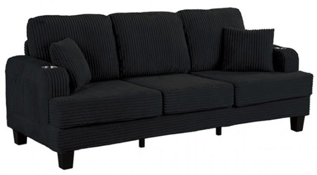 Furniture of America® Moretaine Black Sofa-0