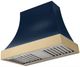 AGA Cascade 36" Indigo Wall Mounted Range Hood  with Brushed Brass Trim-0