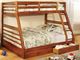 Furniture of America® California III Oak Twin/Full Bunk Bed-0