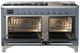 Ilve® Majestic III 60" Blue Gray Pro Style Dual Fuel Liquid Propane Range with Solid Door and Chrome Trim-1