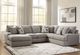 Benchcraft® Lindon 3-Piece Smoke Left-Arm Facing Sectional and Chaise-1