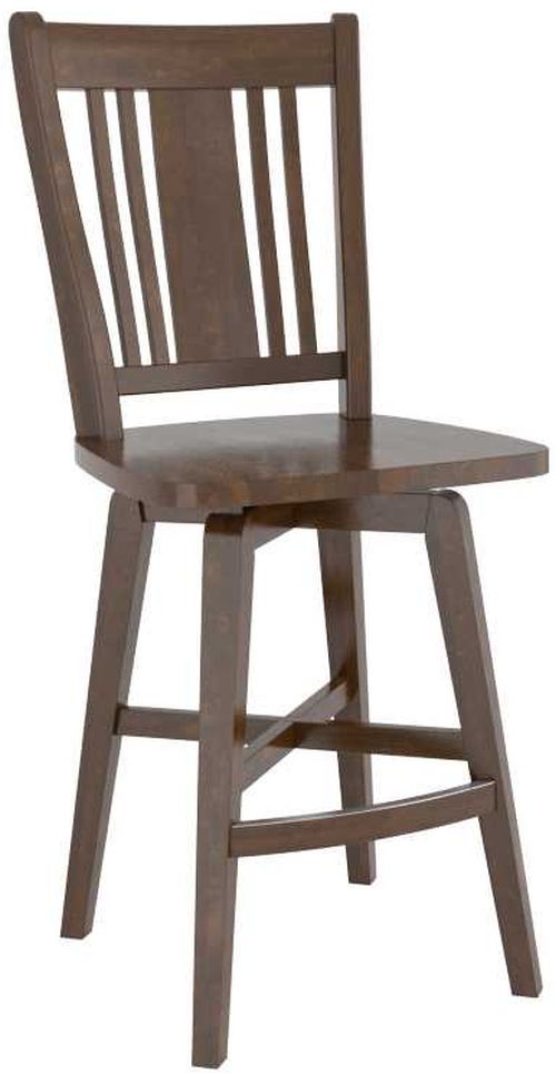 Canadel® Canadel Cognac Washed Wood Fixed Stool-0