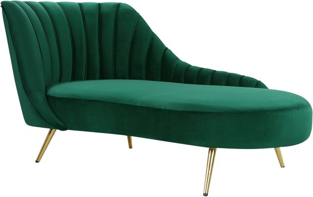 Meridian Furniture Margo Green Velvet Chaise-0
