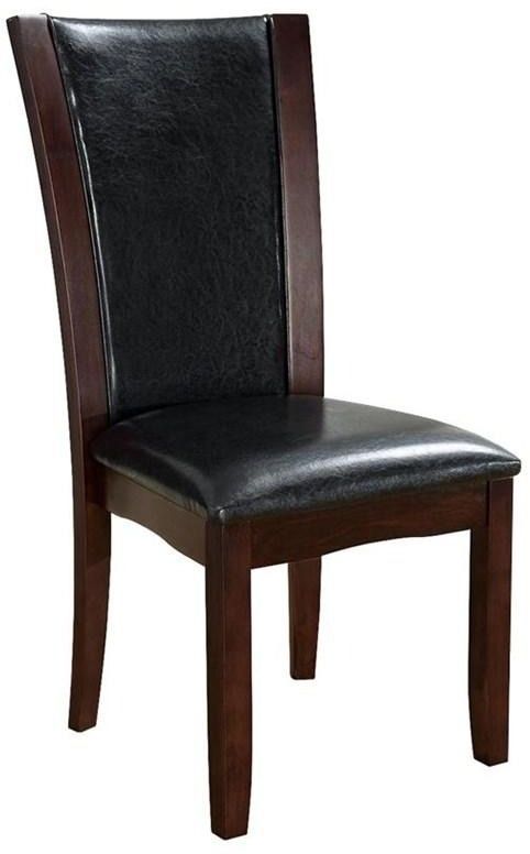 Furniture of America® Manhattan 2-Piece Black/Dark Cherry Dining Side Chair Set-0