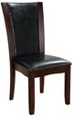 Furniture of America® Manhattan 2-Piece Black/Dark Cherry Dining Side Chair Set-0