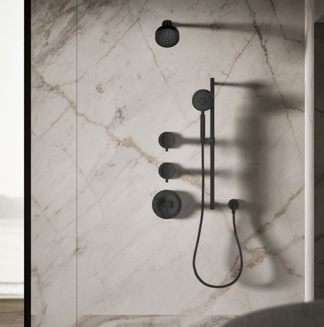 KOHLER® Purist® Matte Black 2.5 GPM Single-Function Showerhead-2