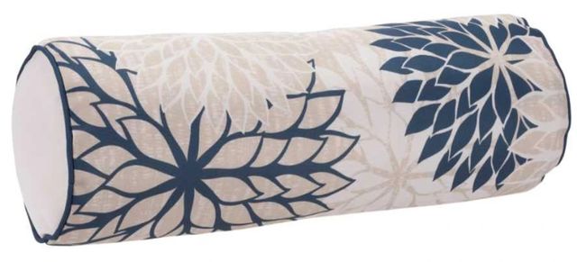 Nourison Home™ Aloha Ivory/Navy Bolster Throw Pillow-0