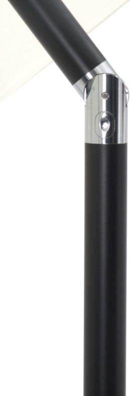 Meridian Furniture Fiji Beige/Matte Black Aluminum Outdoor Patio Umbrella and Round Base-4