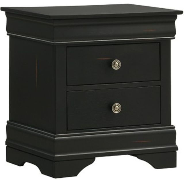 American Wholesale Furniture Porter Black Nightstand-0